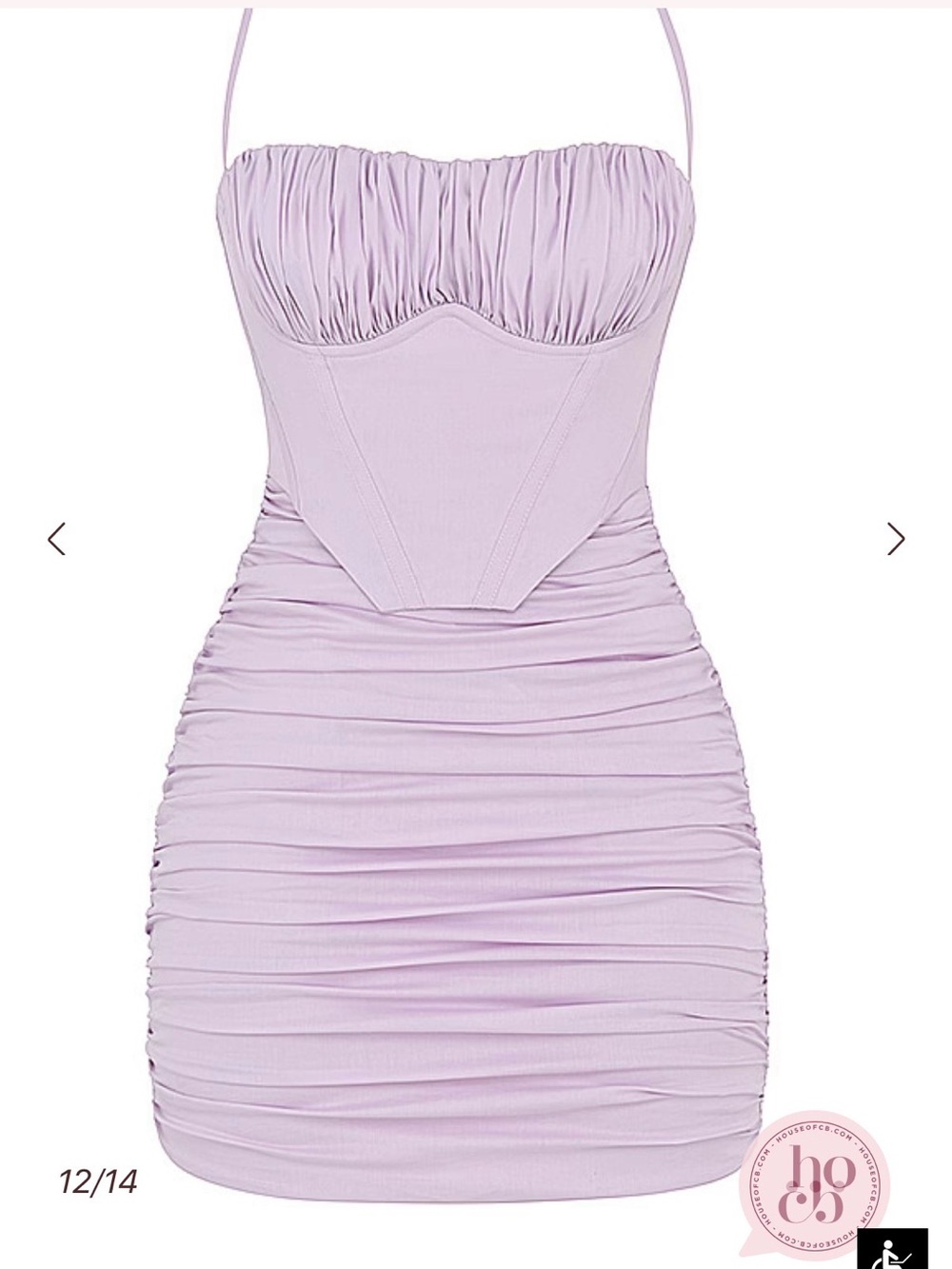Lilac Ruched Corset Mini Dress - Women